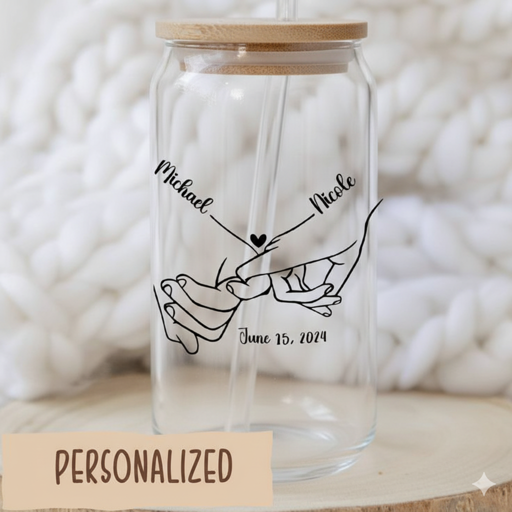 Customized Couple Glass Can