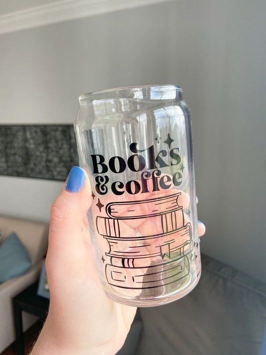 Book Lover's Coffee Companion – Aesthetic Coffee Glass Can