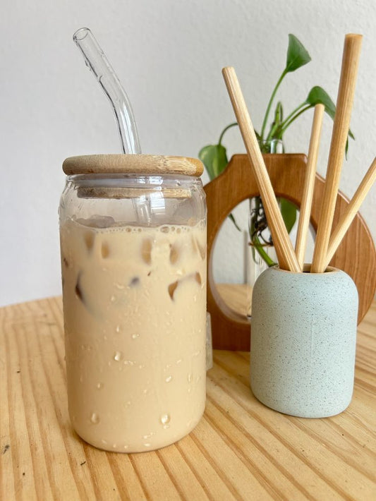 Round Simple Glass Can - Aesthetic Coffee Glass