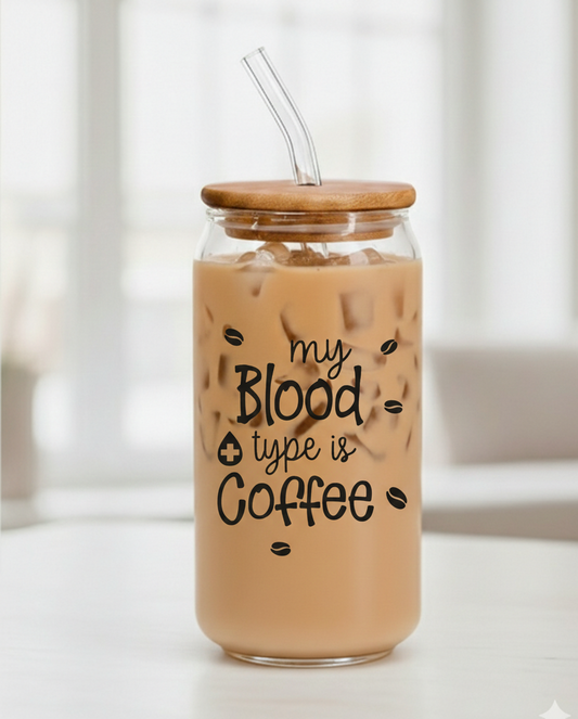 My Blood type Is Coffee Glasscan
