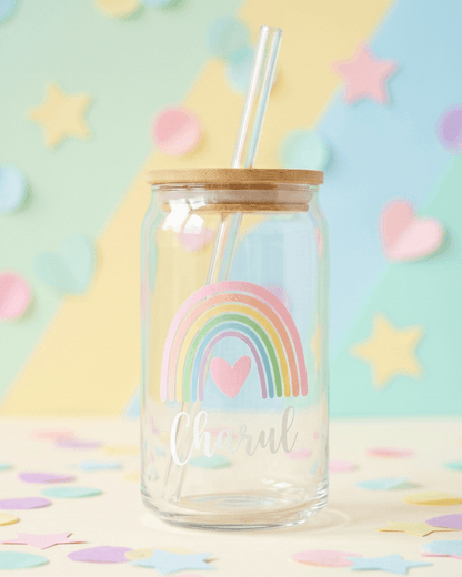 Rainbow Glasscan with Customized Name