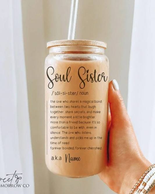 Soul Sister Glasscan with Customized Name