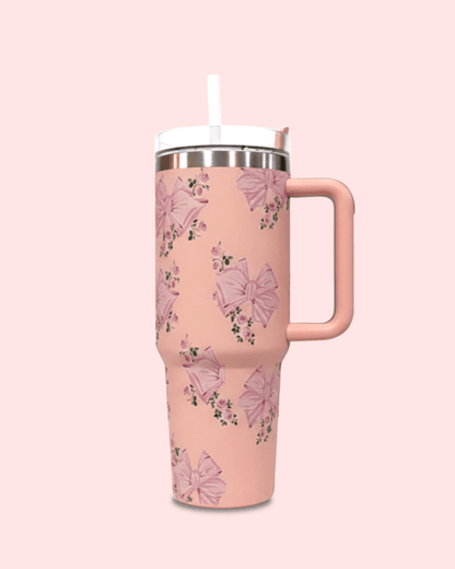Pink Floral Tumbler