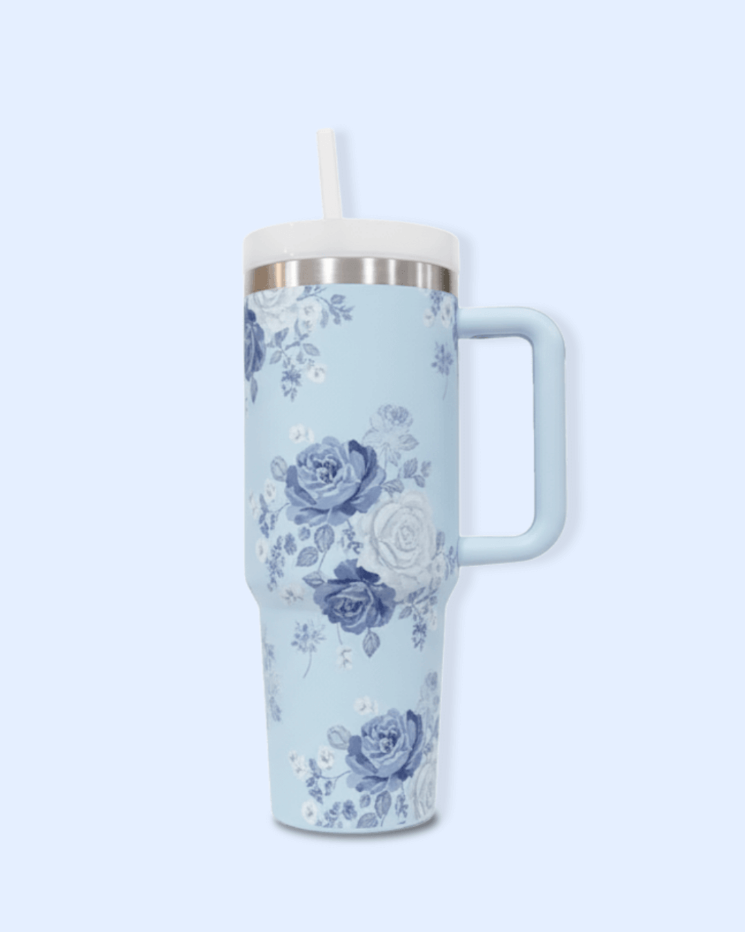 Blue Floral Tumbler
