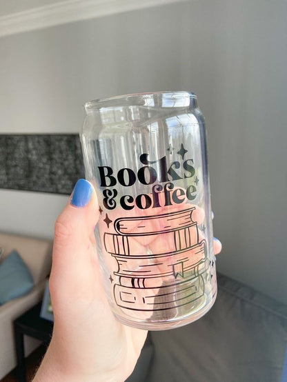 Book Lover's Coffee Companion – Aesthetic Coffee Glass Can