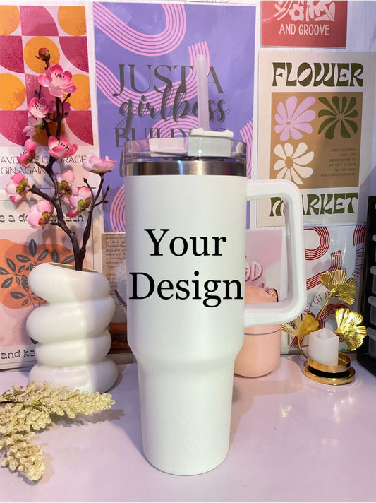 White Customized Tumbler