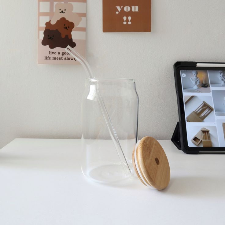 Round Simple Glass Can - Aesthetic Coffee Glass