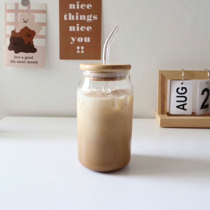 Round Simple Glass Can - Aesthetic Coffee Glass